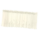 Max Embroidered Lace Window Voile Sheer Curtain Valance Tiers Creamy 137x61cm - Aladdin Shoppers