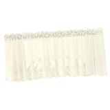 Max Embroidered Lace Window Voile Sheer Curtain Valance Tiers Creamy 137x61cm - Aladdin Shoppers