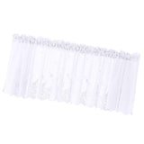 Max Embroidered Lace Window Voile Sheer Curtain Valance Tiers White 130x41cm - Aladdin Shoppers