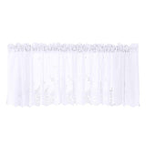 Max Embroidered Lace Window Voile Sheer Curtain Valance Tiers White 130x41cm - Aladdin Shoppers