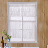 Max Embroidered Lace Window Voile Sheer Curtain Valance Tiers White 130x41cm - Aladdin Shoppers