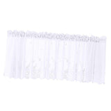 Max Embroidered Lace Window Voile Sheer Curtain Valance Tiers White 130x41cm - Aladdin Shoppers