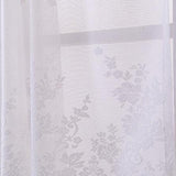 Max Embroidered Lace Window Voile Sheer Curtain Valance Tiers White 137x61cm - Aladdin Shoppers