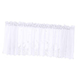 Max Embroidered Lace Window Voile Sheer Curtain Valance Tiers White 137x61cm - Aladdin Shoppers