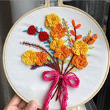 Max Embroidery Starter Kit with Flower Pattern DIY Cross Stitch Crafts Flower 1 - Aladdin Shoppers