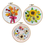 Max Embroidery Starter Kit with Flower Pattern DIY Cross Stitch Crafts Flower 1 - Aladdin Shoppers