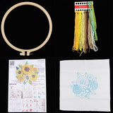 Max Embroidery Starter Kit with Flower Pattern DIY Cross Stitch Crafts Flower 2 - Aladdin Shoppers