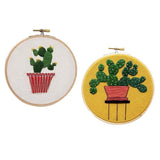 Max Embroidery Starter Kit with Pattern, 15cm Embroidery Hoop, Threads Style 1 - Aladdin Shoppers