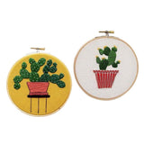 Max Embroidery Starter Kit with Pattern, 15cm Embroidery Hoop, Threads Style 1 - Aladdin Shoppers