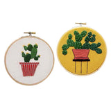 Max Embroidery Starter Kit with Pattern, 15cm Embroidery Hoop, Threads Style 1 - Aladdin Shoppers