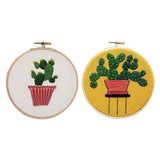 Max Embroidery Starter Kit with Pattern, 15cm Embroidery Hoop, Threads Style 1 - Aladdin Shoppers