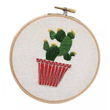 Max Embroidery Starter Kit with Pattern, 15cm Embroidery Hoop, Threads Style 1 - Aladdin Shoppers