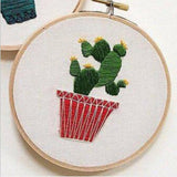 Max Embroidery Starter Kit with Pattern, 15cm Embroidery Hoop, Threads Style 1 - Aladdin Shoppers
