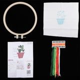 Max Embroidery Starter Kit with Pattern, 15cm Embroidery Hoop, Threads Style 1 - Aladdin Shoppers