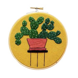 Max Embroidery Starter Kit with Pattern, 15cm Embroidery Hoop, Threads Style 2 - Aladdin Shoppers