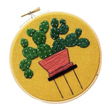 Max Embroidery Starter Kit with Pattern, 15cm Embroidery Hoop, Threads Style 2 - Aladdin Shoppers