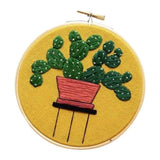Max Embroidery Starter Kit with Pattern, 15cm Embroidery Hoop, Threads Style 2 - Aladdin Shoppers