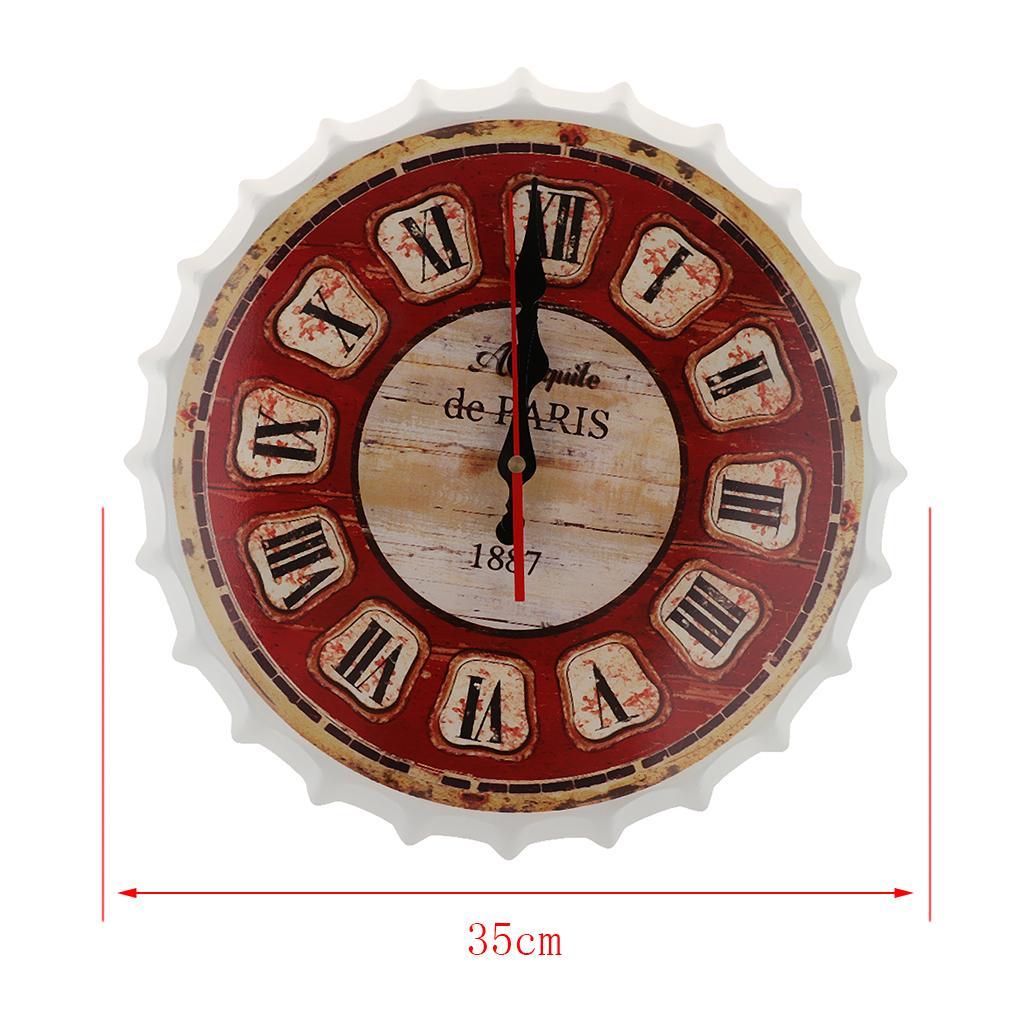 Max European Beer Cover Wall Clock Metal Decorative Cafe Bar Wall Decor G - Aladdin Shoppers