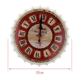 Max European Beer Cover Wall Clock Metal Decorative Cafe Bar Wall Decor G - Aladdin Shoppers