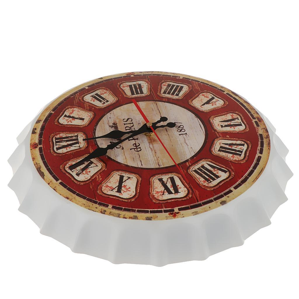 Max European Beer Cover Wall Clock Metal Decorative Cafe Bar Wall Decor G - Aladdin Shoppers