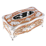 Max European Style Acrylic Tissue Box Luxurious Rose Napkin Cover Sliver Coffee - Aladdin Shoppers