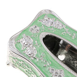 Max European Style Acrylic Tissue Box Luxurious Rose Napkin Cover Sliver Green - Aladdin Shoppers