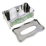 Max European Style Acrylic Tissue Box Luxurious Rose Napkin Cover Sliver Green - Aladdin Shoppers