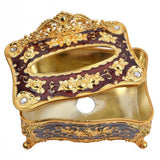Max European Style Acrylic Tissue Box Luxury Facial Case Holder Golden Red - Aladdin Shoppers