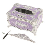 Max European Style Acrylic Tissue Box Luxury Facial Case Holder Sliver Purple - Aladdin Shoppers
