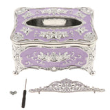 Max European Style Acrylic Tissue Box Luxury Facial Case Holder Sliver Purple - Aladdin Shoppers