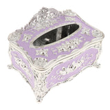 Max European Style Acrylic Tissue Box Luxury Facial Case Holder Sliver Purple - Aladdin Shoppers