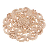 Max European Style Wood Round Carved Appligue For Furniture Decoration Size_L - Aladdin Shoppers