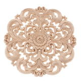 Max European Style Wood Round Carved Appligue For Furniture Decoration Size_L - Aladdin Shoppers