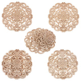 Max European Style Wood Round Carved Appligue For Furniture Decoration Size_L - Aladdin Shoppers