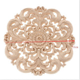 Max European Style Wood Round Carved Appligue For Furniture Decoration Size_L - Aladdin Shoppers