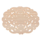 Max European Style Wood Round Carved Appligue For Furniture Decoration Size_L - Aladdin Shoppers