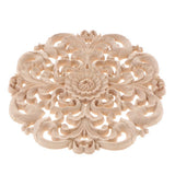 Max European Style Wood Round Carved Appligue For Furniture Decoration Size_L - Aladdin Shoppers