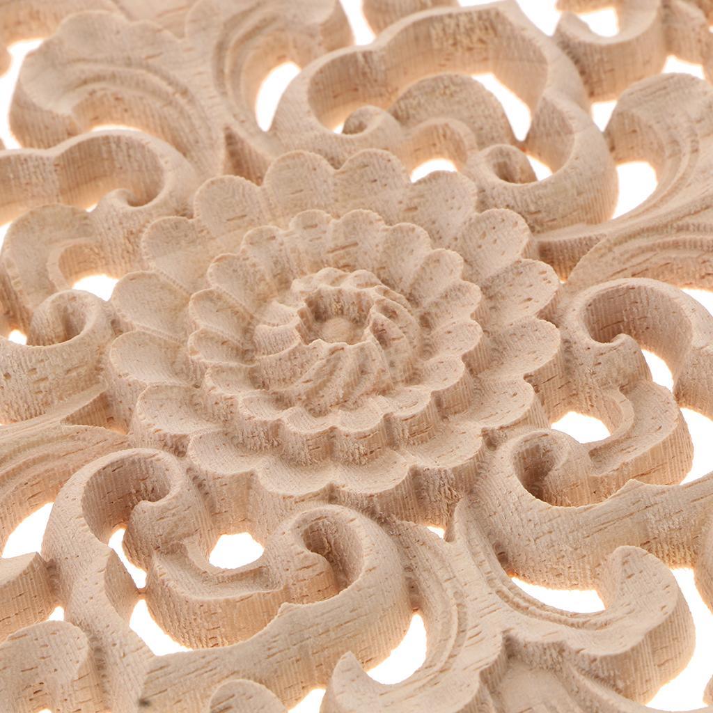 Max European Style Wood Round Carved Appligue For Furniture Decoration Size_L - Aladdin Shoppers
