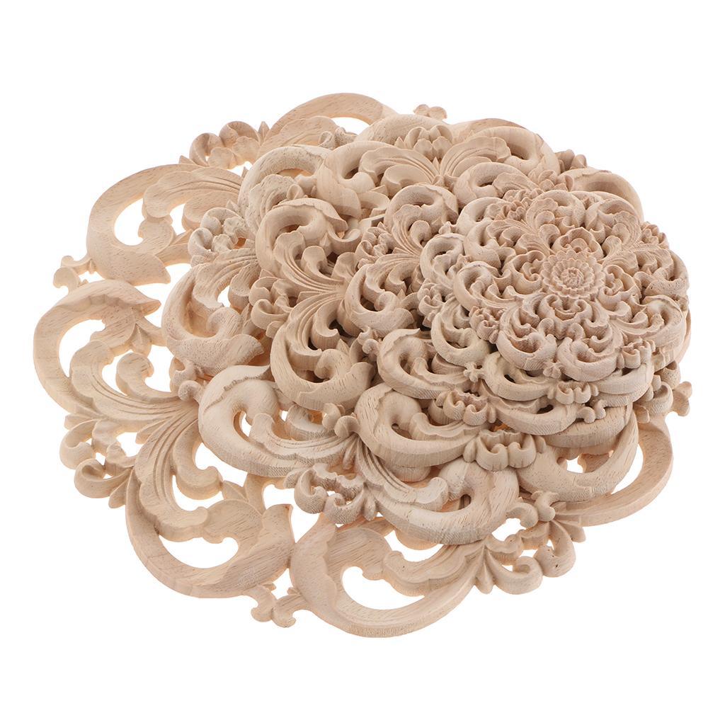 Max European Style Wood Round Carved Appligue For Furniture Decoration Size_M - Aladdin Shoppers