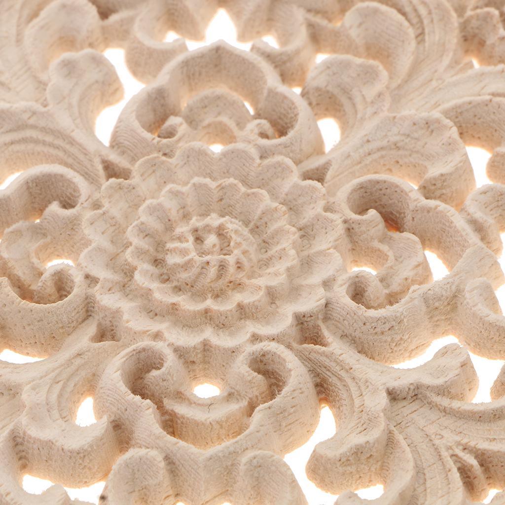 Max European Style Wood Round Carved Appligue For Furniture Decoration Size_M - Aladdin Shoppers
