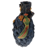 Max Exquisite Resin Flower Vase with Birds Decor Table Centerpiece Ornament Blue - Aladdin Shoppers