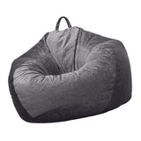 Max Extra Large Velvet Bean Bag Cover Sofa Slipcover 100x120cm Dark Gray - Aladdin Shoppers