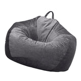 Max Extra Large Velvet Bean Bag Cover Sofa Slipcover 100x120cm Dark Gray - Aladdin Shoppers