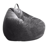 Max Extra Large Velvet Bean Bag Cover Sofa Slipcover 100x120cm Dark Gray - Aladdin Shoppers