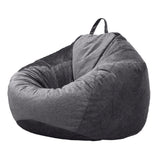 Max Extra Large Velvet Bean Bag Cover Sofa Slipcover 100x120cm Dark Gray - Aladdin Shoppers