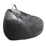 Max Extra Large Velvet Bean Bag Cover Sofa Slipcover 100x120cm Dark Gray - Aladdin Shoppers