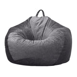 Max Extra Large Velvet Bean Bag Cover Sofa Slipcover 100x120cm Dark Gray - Aladdin Shoppers