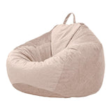 Max Extra Large Velvet Bean Bag Cover Sofa Slipcover 100x120cm Light Brown - Aladdin Shoppers