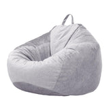 Max Extra Large Velvet Bean Bag Cover Sofa Slipcover 100x120cm Light Gray - Aladdin Shoppers