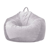 Max Extra Large Velvet Bean Bag Cover Sofa Slipcover 100x120cm Light Gray - Aladdin Shoppers